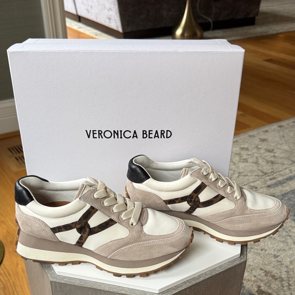 Veronica Beard, Valentina slip-on sneakers, Chiffon/Camel, 7M